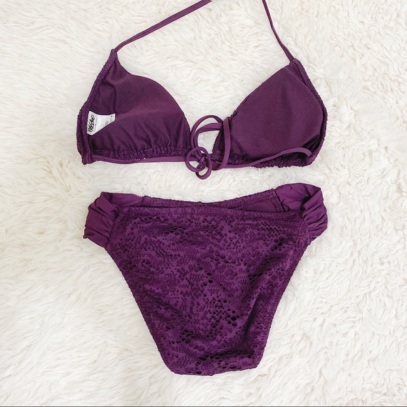 Textured Purple Bikini Set - Picture 4 of 6